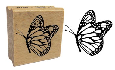 Stempel 2,1x4,5cm Schmetterling rechts